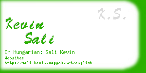 kevin sali business card